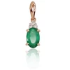 Diamond Sky Jewelry Auksinis pakabukas su deimantais ir smaragdais „Notika VI“