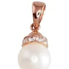Diamond Sky Jewelry Auksinis pakabukas su cirkoniais ir perlais „Perlo Spindesys II“