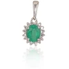 Diamond Sky Jewelry Auksinis pakabukas su deimantais ir smaragdais „Ferro VI“