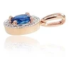 Diamond Sky Jewelry Auksinis pakabukas su deimantais ir safyrais „Sofia V“