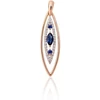 Diamond Sky Jewelry Auksinis pakabukas su deimantais ir safyrais „Princesės Ašara V“