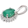 Diamond Sky Jewelry Auksinis pakabukas su deimantais ir smaragdais „Ferro VI“