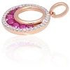 Diamond Sky Jewelry Auksinis pakabukas su deimantais ir rubinais „Atėnė II“
