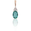 Diamond Sky Jewelry Auksinis pakabukas su deimantais ir smaragdais „Notika X“