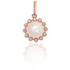 Diamond Sky Jewelry Auksinis pakabukas su cirkoniais ir perlais „Tylus Mėnulis“