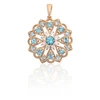 Diamond Sky Jewelry Auksinis pakabukas su deimantais ir topazais „Dangaus žiedas“