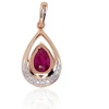 Diamond Sky Jewelry Auksinis pakabukas su deimantais ir rubinais „Royal IV“