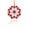 Diamond Sky Jewelry Auksinis pakabukas su deimantais ir rubinais „Raudonoji Žavesys“
