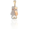 Diamond Sky Jewelry Auksinis pakabukas su cirkoniais „Katė“
