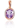 Diamond Sky Jewelry Auksinis pakabukas su deimantais ir ametistais „Femme Fatale II“