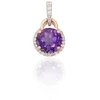Diamond Sky Jewelry Auksinis pakabukas su deimantais ir ametistais „Vakaro Magija“