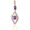 Diamond Sky Jewelry Auksinis pakabukas su deimantais ir ametistais „Daina“