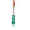 Diamond Sky Jewelry Auksinis pakabukas su deimantais ir smaragdais „Kamelija IV“