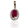 Diamond Sky Jewelry Auksinis pakabukas su deimantais ir rubinais „Saulutė II“