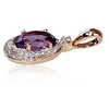 Diamond Sky Jewelry Auksinis pakabukas su deimantais ir ametistais „Saulutė“