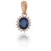 Diamond Sky Jewelry Auksinis pakabukas su deimantais ir safyrais „Ferro III“