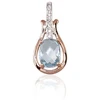 Diamond Sky Jewelry Auksinis pakabukas su deimantais ir topazais „Grakštumas II“