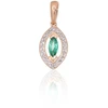 Diamond Sky Jewelry Auksinis pakabukas su deimantais ir smaragdais „Aleksandrija IV“