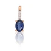 Diamond Sky Jewelry Auksinis pakabukas su deimantais ir safyrais „Grakštumas II“