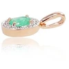 Diamond Sky Jewelry Auksinis pakabukas su deimantais ir smaragdais „Sofia VII“