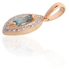 Diamond Sky Jewelry Auksinis pakabukas su deimantais ir topazais „Vandenyno Švytėjimas“