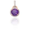 Diamond Sky Jewelry Auksinis pakabukas su deimantais ir ametistais „Vakaro Magija“