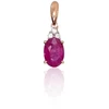Diamond Sky Jewelry Auksinis pakabukas su deimantais ir rubinais „Notika IV“