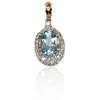 Diamond Sky Jewelry Auksinis pakabukas su deimantais ir topazais „Saulutė IV“