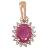 Diamond Sky Jewelry Auksinis pakabukas su deimantais ir rubinais „Ferro II“