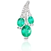 Diamond Sky Jewelry Auksinis pakabukas su deimantais ir smaragdais „Emerald Vine“