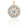 Diamond Sky Jewelry Auksinis pakabukas su deimantais ir topazais „Dangaus žiedas“