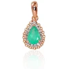 Diamond Sky Jewelry Auksinis pakabukas su deimantais ir smaragdais „Renaissance II“