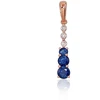 Diamond Sky Jewelry Auksinis pakabukas su deimantais ir safyrais „Kamelija V“