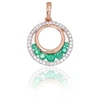 Diamond Sky Jewelry Auksinis pakabukas su deimantais ir smaragdais „Atėnė“
