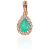 Diamond Sky Jewelry Auksinis pakabukas su deimantais ir smaragdais „Renaissance II“