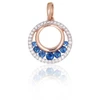 Diamond Sky Jewelry Auksinis pakabukas su deimantais ir safyrais „Atėnė III“