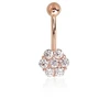 Diamond Sky Jewelry Auksinis pilvo auskaras su cirkoniais „Auksinė Gėlė IV“