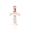 Diamond Sky Jewelry Auksinis raidės pakabukas su cirkoniais „T III“