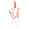 Diamond Sky Jewelry Auksinis raidės pakabukas su cirkoniais „U IV“