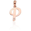Diamond Sky Jewelry Auksinis raidės pakabukas su cirkoniais „P IV“