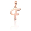 Diamond Sky Jewelry Auksinis raidės pakabukas su cirkoniais „F IV“