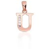 Diamond Sky Jewelry Auksinis raidės pakabukas su cirkoniais „U III“