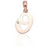Diamond Sky Jewelry Auksinis raidės pakabukas su cirkoniais „O IV“