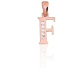 Diamond Sky Jewelry Auksinis raidės pakabukas su cirkoniais „F III“
