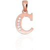 Diamond Sky Jewelry Auksinis raidės pakabukas su cirkoniais „C III“