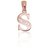 Diamond Sky Jewelry Auksinis raidės pakabukas su cirkoniais „S III“