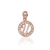 Diamond Sky Jewelry Auksinis raidės pakabukas su cirkoniais „U“