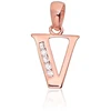 Diamond Sky Jewelry Auksinis raidės pakabukas su cirkoniais „V III“