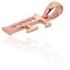 Diamond Sky Jewelry Auksinis raidės pakabukas su cirkoniais „F III“