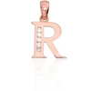Diamond Sky Jewelry Auksinis raidės pakabukas su cirkoniais „R III“